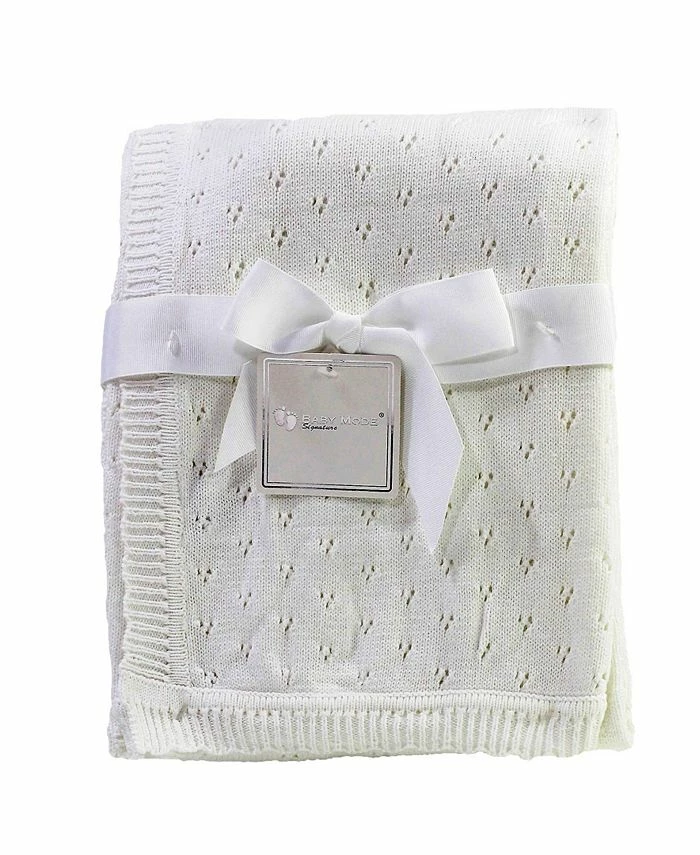 Baby Mode Signature 3 Stories Trading Pointelle Layette Baby Blanket