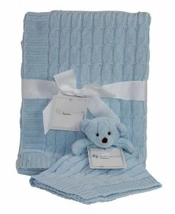 Baby Mode Signature 3 Stories Trading Cable Knit Baby Blanket Gift Set