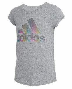 ADIDAS Big Girls Short Sleeve Badge Of Sport Square T-shirt