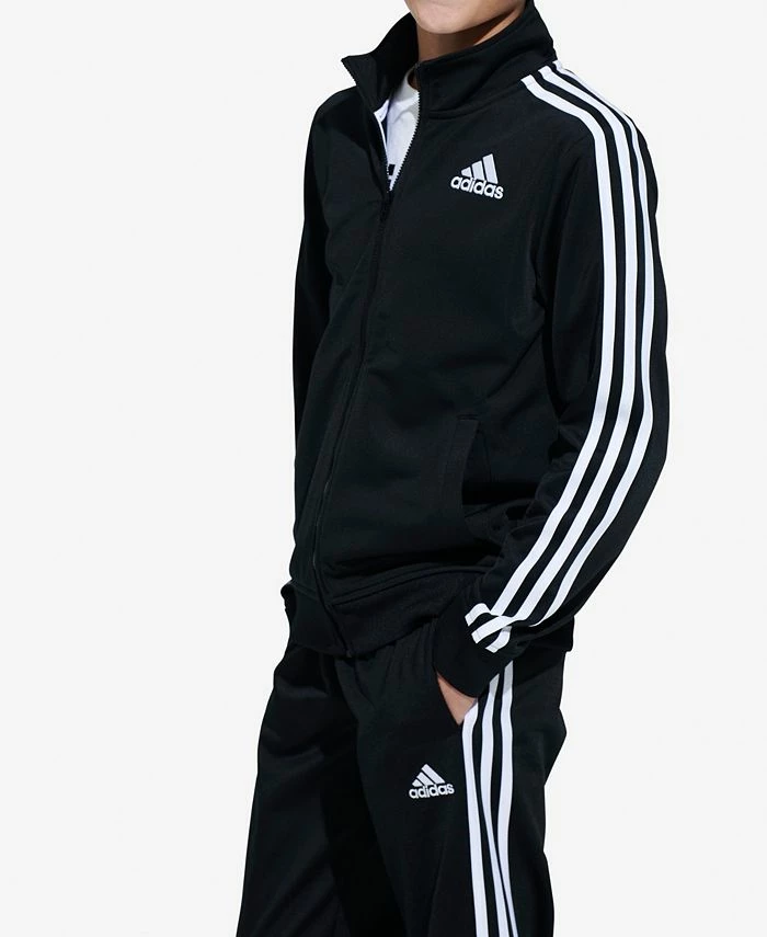 ADIDAS Big Boys Zip Front Iconic Tricot Jacket - Image 4