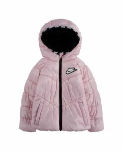 Nike Little Girls Chevron Cinched Puffer Jacket