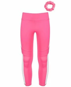 ID Ideology Big Girls Color Block Leggings & Scrunchie Set, Created For Macy's