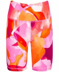 ID Ideology Little Girls Floating Petals-Print Bike Shorts, Created For Macy's