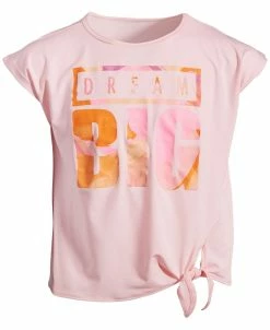ID Ideology Toddler & Little Girls Dream Big Knotted T-Shirt, Created For Macy's