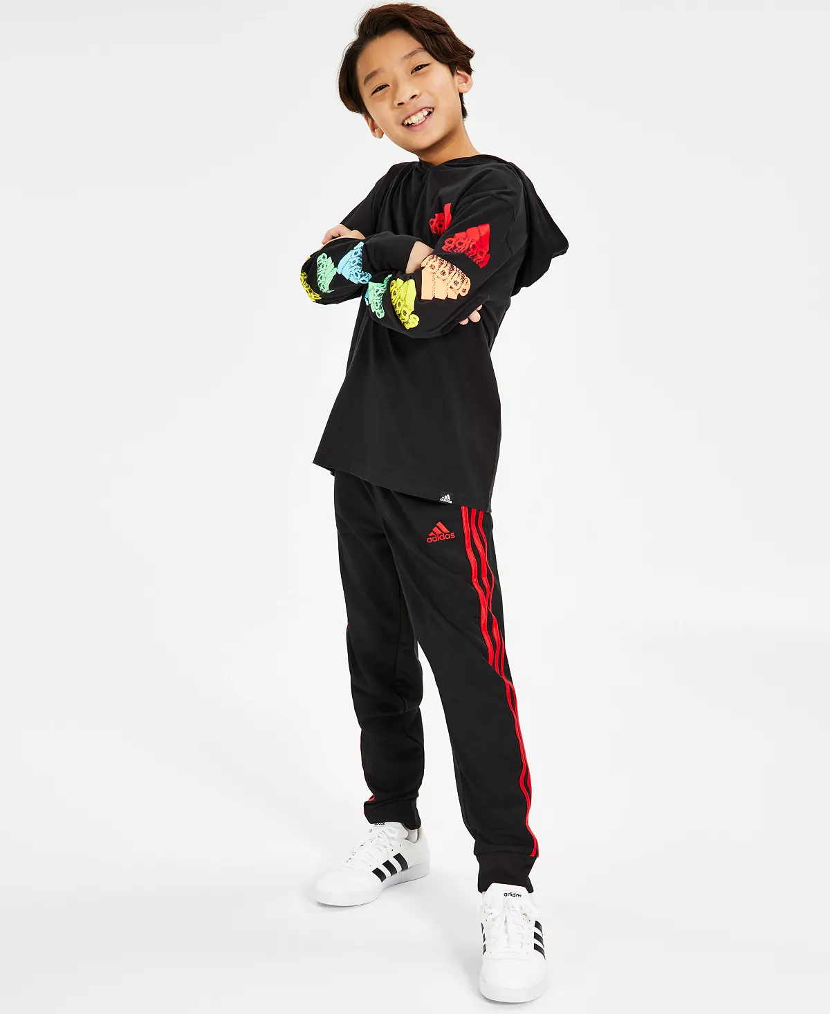 ADIDAS Big Boys Elastic Waistband 22 Tricot Joggers - Image 4