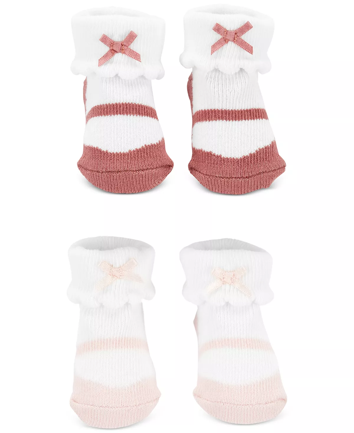 Carter's™ Baby Girls Booties With Scalloped Foldover Edge, Pack Of 2