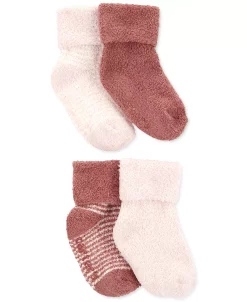 Carter's™ Baby Girls Turn Cuff Cozy Chenille Socks, Pack Of 4