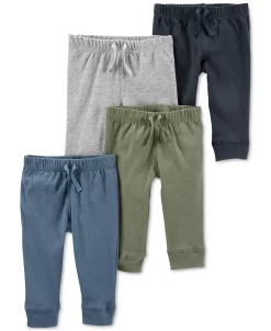Carter'sâ„¢ Baby Boys Assorted Pull On Cotton Pants, Pack Of 4