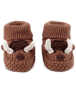 Carter's™ Baby Boys Or Baby Girls Buffalo Crochet Booties With Folded Cuff