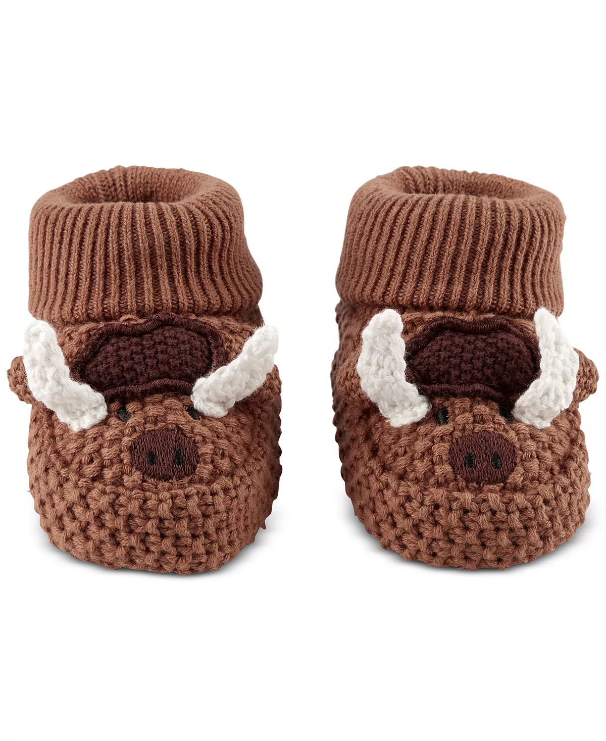 Carter's™ Baby Boys Or Baby Girls Buffalo Crochet Booties With Folded Cuff