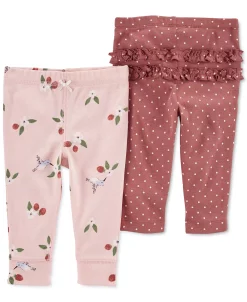 Carter'sâ„¢ Baby Girls Assorted Cotton Pants, Pack Of 2