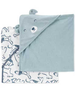 Carter'sâ„¢ Baby Boys Hooded Puppy Bath Towels, Pack Of 2