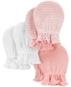 Carter's™ Baby Girls 3-Pack Assorted Cotton Mittens