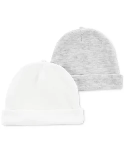 Carter's™ Baby Boys Or Girls Cotton Caps With Roll Cuff, Pack Of 2
