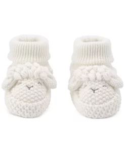 Carter's™ Baby Boys Or Baby Girls Little Lamb Crochet Booties With Folded Cuff