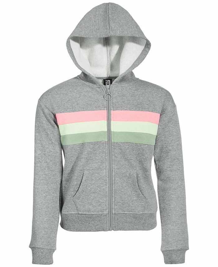 ID Ideology Toddler & Little Girls Colorblocked Stripe Hoodie, Created For Macy's