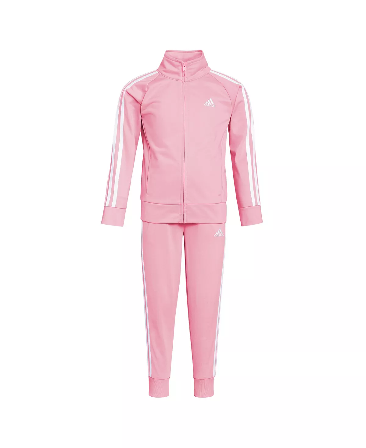 ADIDAS Little Girls Long Sleeves Classic Tricot Track Jacket And Pants, 2-Piece Set 5 ADIDAS Little Girls Long Sleeves Classic Tricot Track Jacket And Pants, 2-Piece Set - Image 3