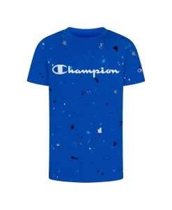 Champion Little Boys All-over Print Paint Splatter T-shirt