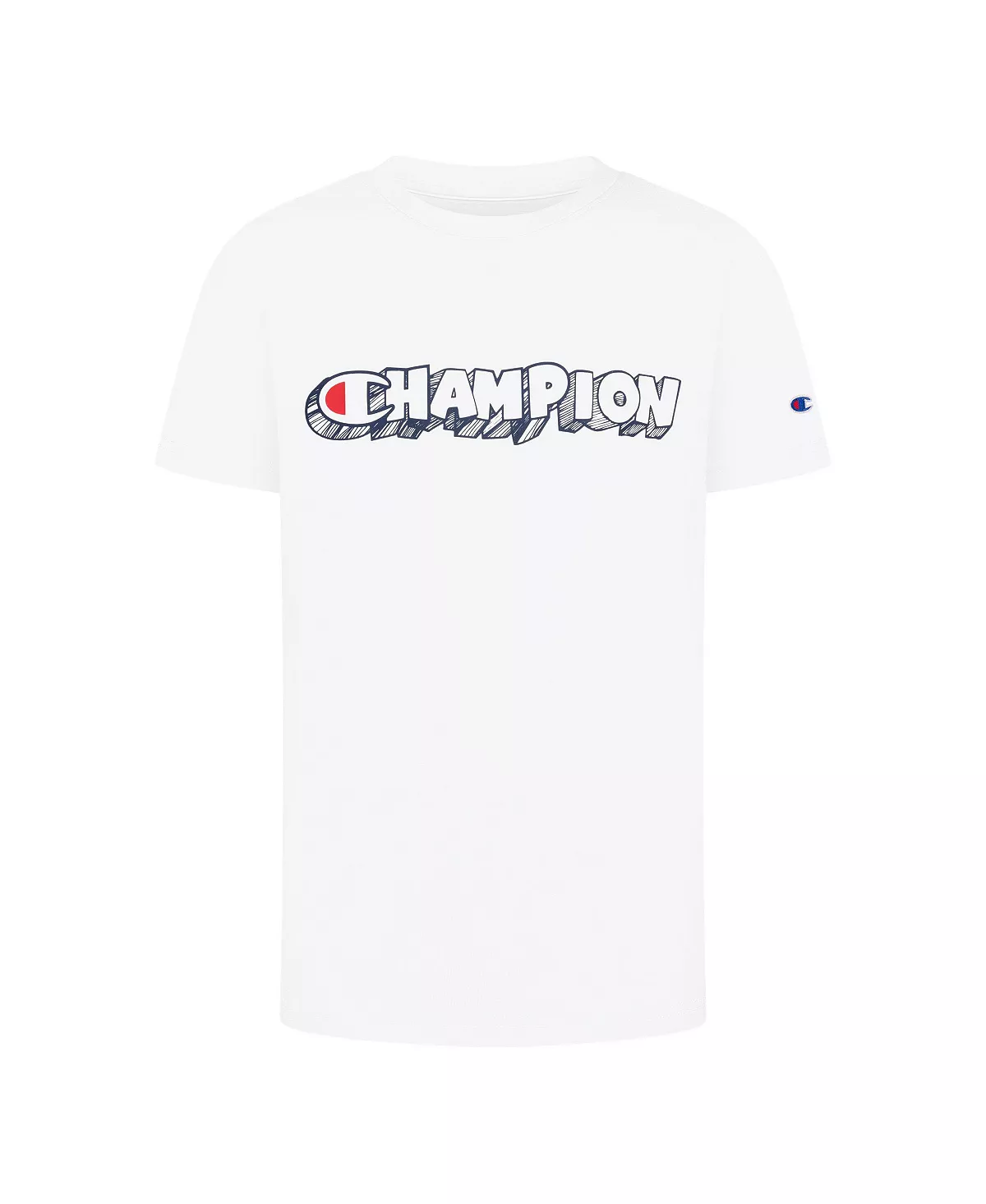 Champion Little Boys Hand Drawn Block Script T-shirt - Image 2