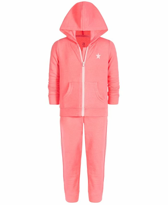 ID Ideology Toddler & Little Girls 2-Pc. Star Zip-Up Hoodie & Pants Set, Created For Macy's