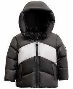 Michael Kors Baby Boys Heavy Weight Chevron Stripe Puffer Jacket