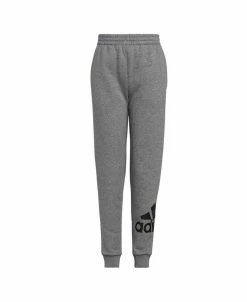 ADIDAS Big Boys Elastic Waistband Essential Heather Fleece Joggers