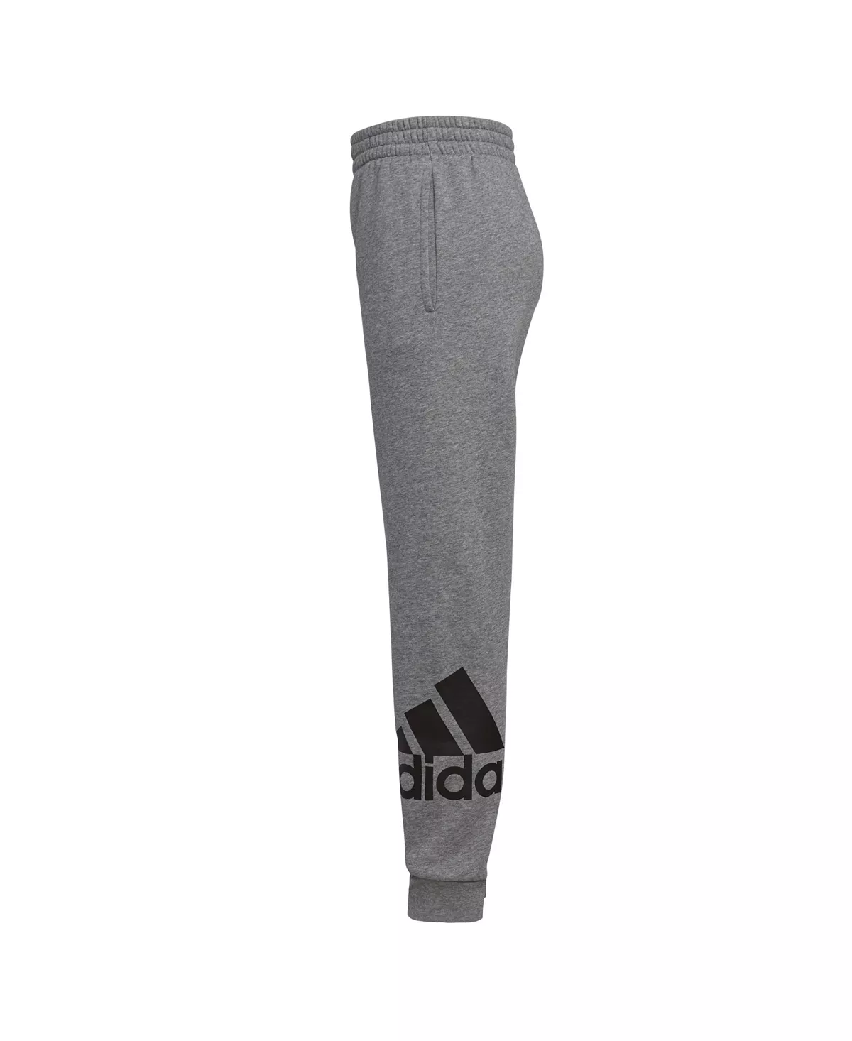 ADIDAS Big Boys Elastic Waistband Essential Heather Fleece Joggers - Image 3