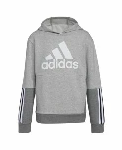 ADIDAS Little Boys Long Sleeve Color Block Hooded Pullover