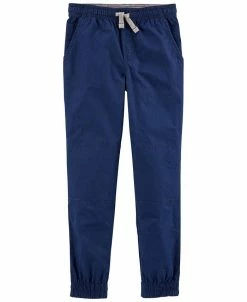 Carter'sâ„¢ Little Boys Pull-On Drawstring Poplin Pants