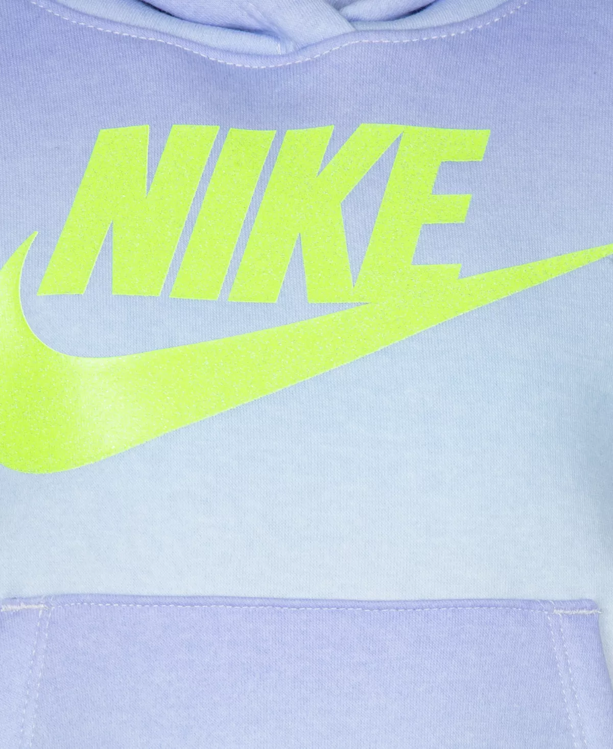 Nike Little Girls Club Fleece Printed High Low Pullover Sweatshirt - Image 3