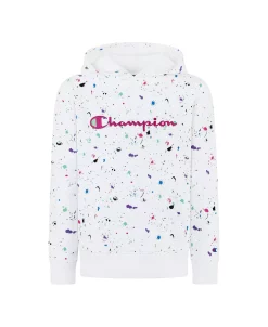 Champion Big Girls Paint Splatter All Over Print Long Sleeve Fleece Hoodie Sweatshirt