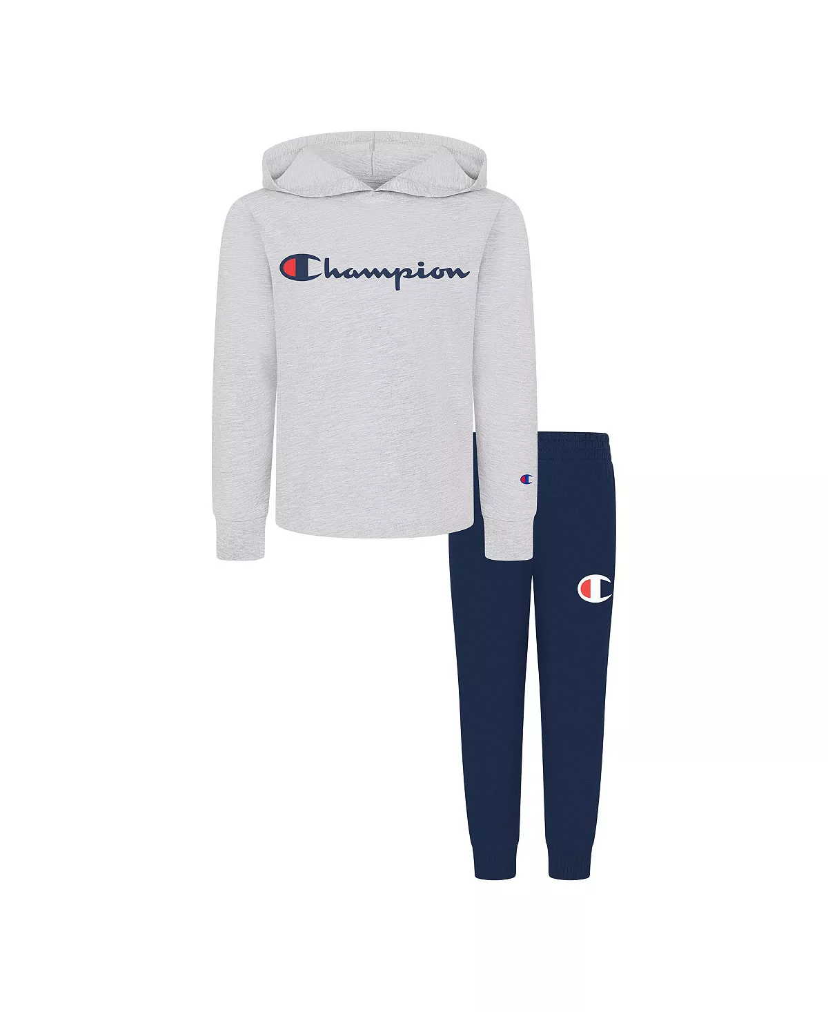 Champion Little Boys Signature Hooded T-shirt And Joggers, 2 Piece Set 3 Champion Little Boys Signature Hooded T-shirt And Joggers, 2 Piece Set