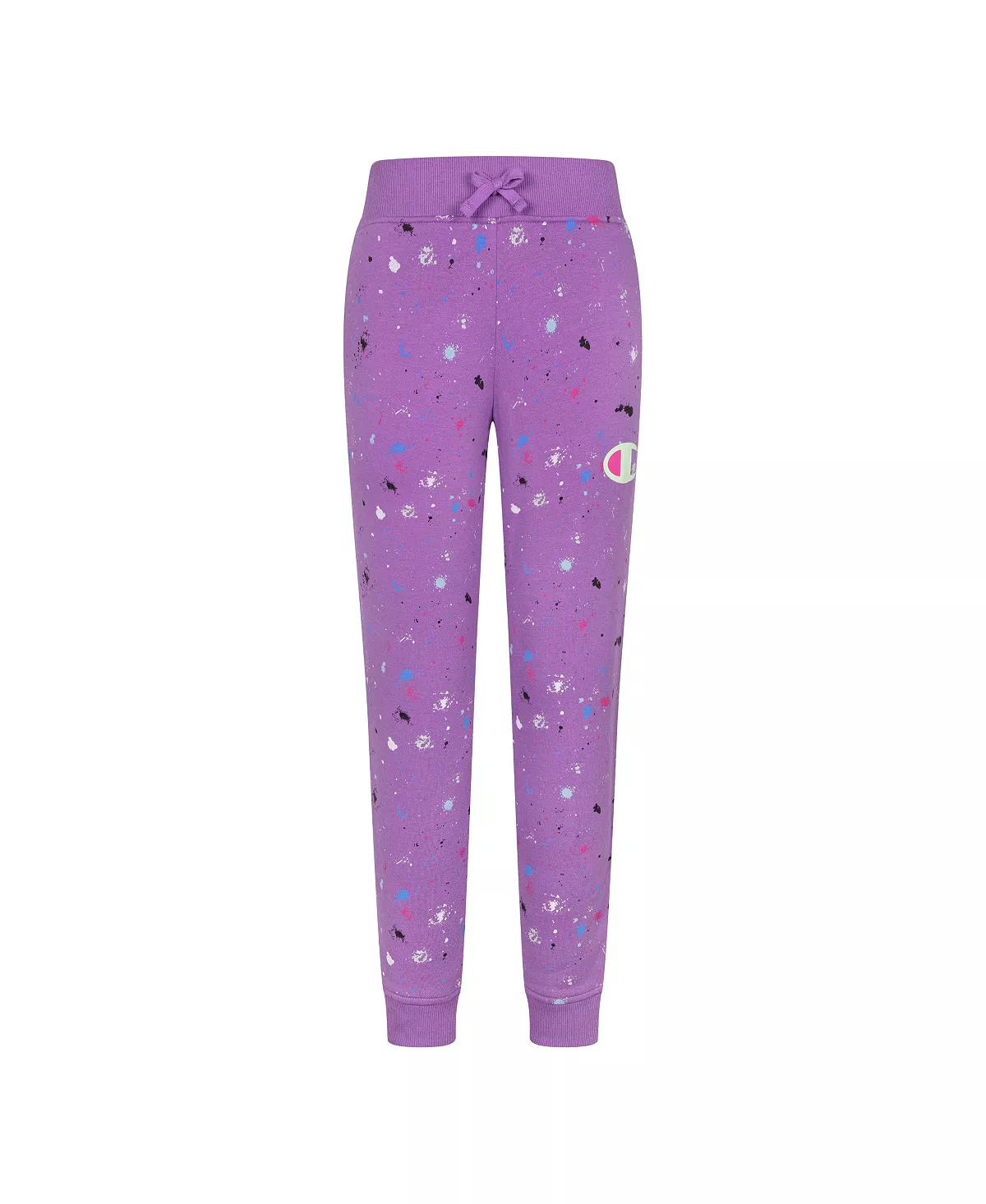 Champion Little Girls All Over Print Paint Splatter Fleece Joggers 5 Champion Little Girls All Over Print Paint Splatter Fleece Joggers - Image 3