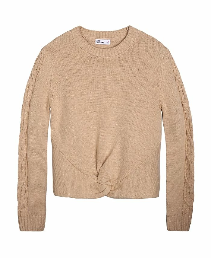 Epic Threads Big Girls Twist Front Sweater, Created For Macy's