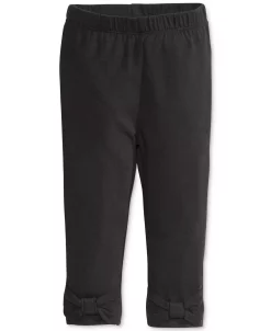 First Impressions Toddler Girls Solid Bow Leggings, Created For Macy's