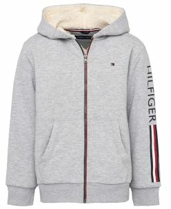 Tommy Hilfiger Ddler Boys Signature Stripe Sherpa Long Sleeves Hoodie