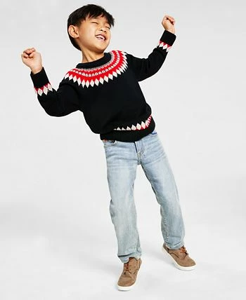 Charter Club Little Boys Fair Isle Mock Neck Holiday Sweater, Created For Macy's - Image 3