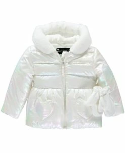S Rothschild & CO . Rothschild Toddler Girls Heart Pocket Iridescent Jacket