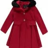 S Rothschild & CO Big Girls Hooded Faux Fur Trim Coat