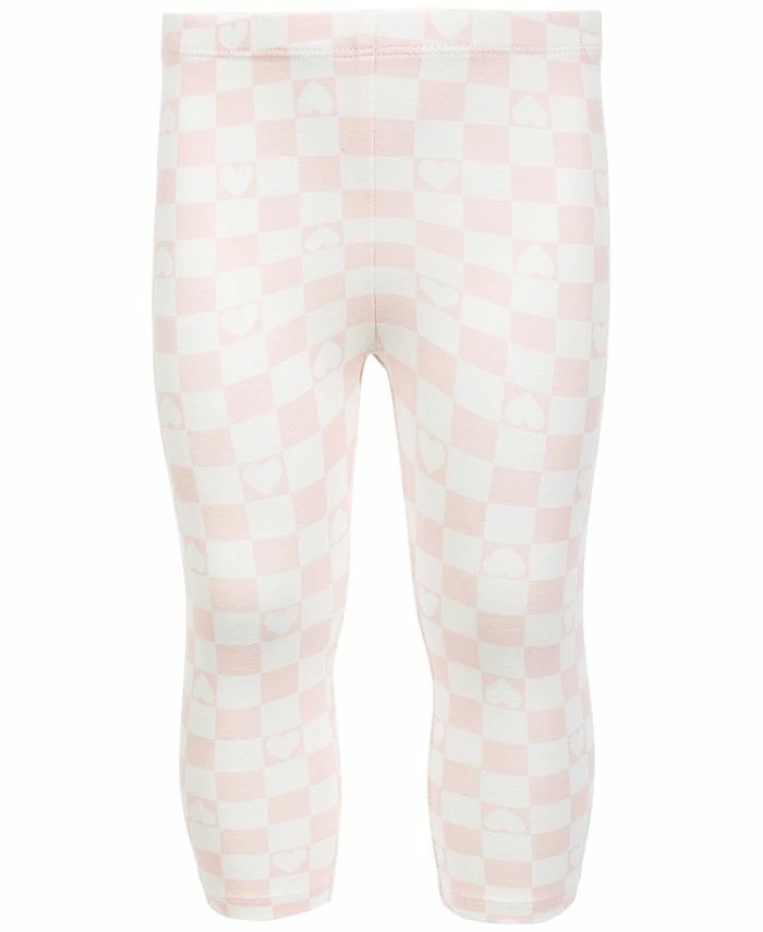 First Impressions Baby Girls Heart Checkered Leggings, Created For Macy's