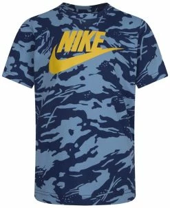 Nike Little Boys Short Sleeves Camo Allover Print Futura T-shirt