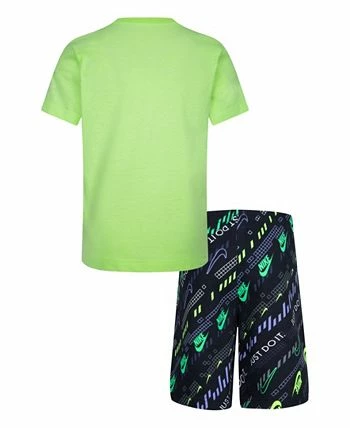 Nike Little Boys Digital Escape Short Sleeve T-shirt And Shorts, 2 Piece Set 4 Nike Little Boys Digital Escape Short Sleeve T-shirt And Shorts, 2 Piece Set - Image 2