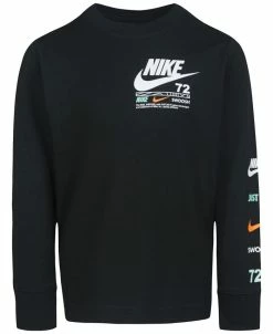 Nike Little Boys Illuminate Microtype Long Sleeve T-shirt