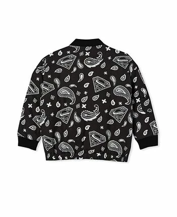 COTTON ON Little Girls Superman License Bomber Jacket 4 COTTON ON Little Girls Superman License Bomber Jacket - Image 2