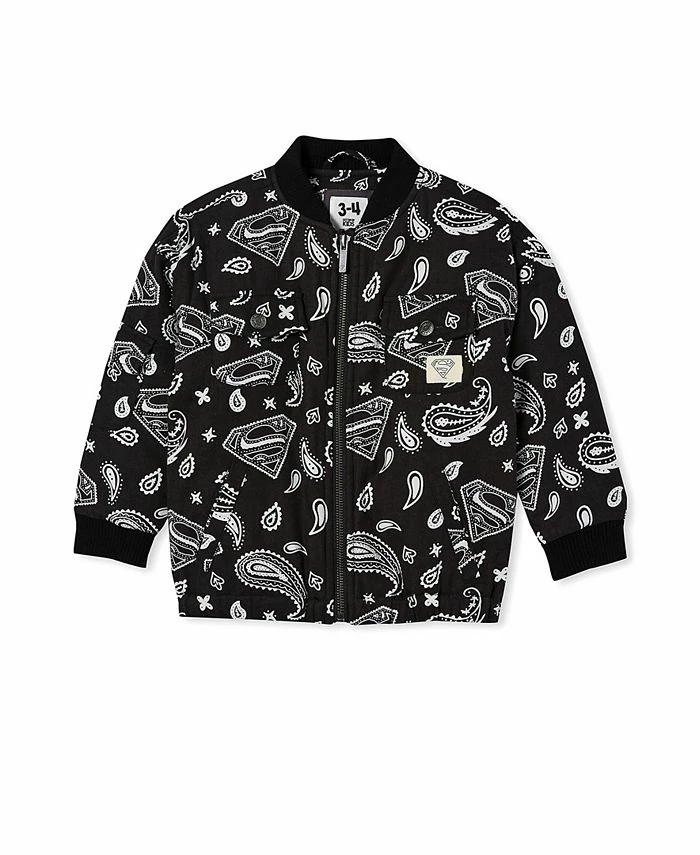 COTTON ON Little Girls Superman License Bomber Jacket 3 COTTON ON Little Girls Superman License Bomber Jacket