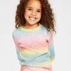 Epic Threads Little Girls Rainbow Stripe Sweater, Created For Macy's