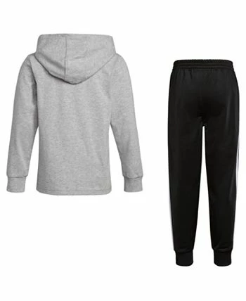 ADIDAS Little Boys Long Sleeve Hooded T-shirt And Joggers, 2 Piece Set - Image 2