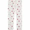 Carter's™ Little Girls Multi Colored Polka Dot Cozy Fleece Leggings