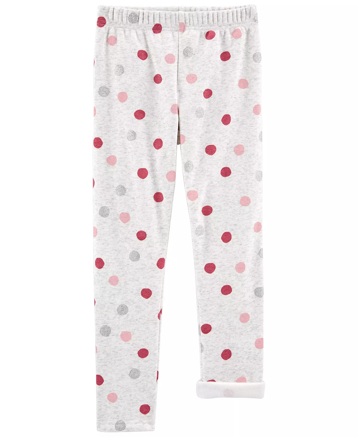 Carter's™ Big Girls Multi Colored Polka Dot Cozy Fleece Leggings - Image 2