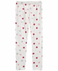 Carter'sâ„¢ Big Girls Multi Colored Polka Dot Cozy Fleece Leggings
